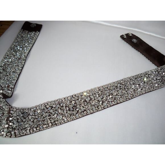 Brown beaded formal wear belt sash, wedding belt  prom dress sash dress belt - Picture 2 of 5